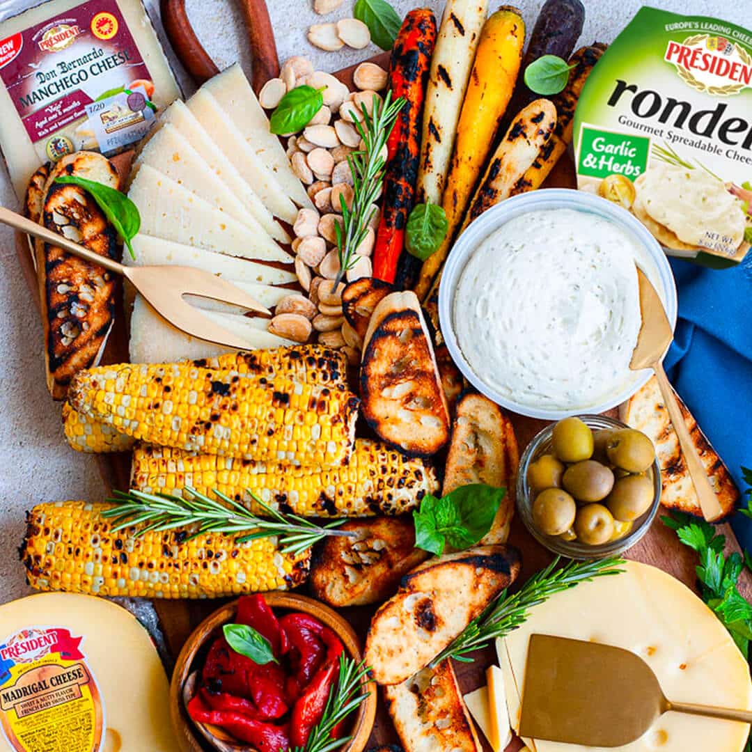 Veggie Herb Cheese Board